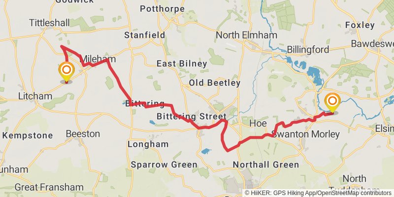 Cross Norfolk Trail stage 3 Map