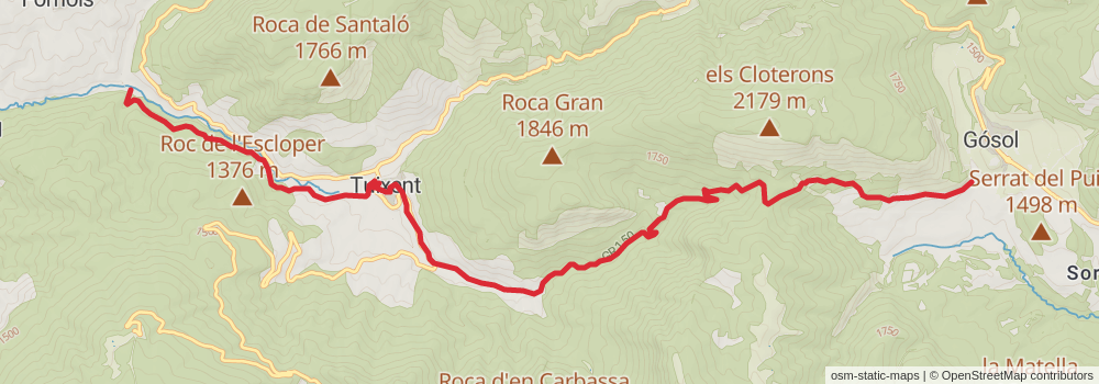 GR 150 Tour of Cadí - Moixeró stage 3 Map