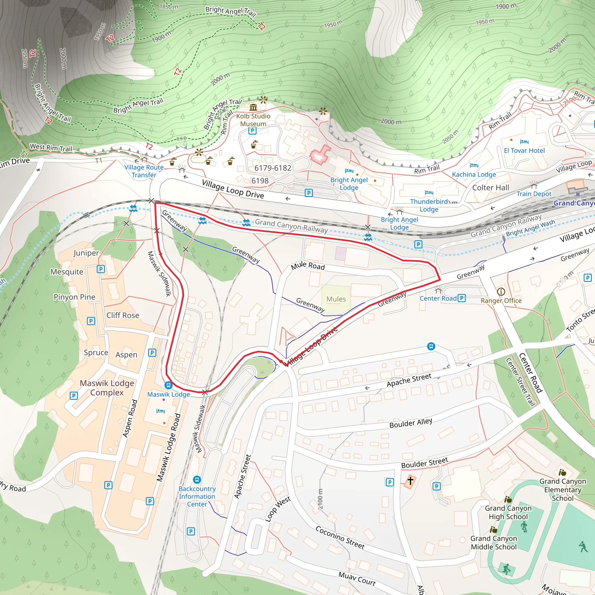 Village Loop Trail mobile static map