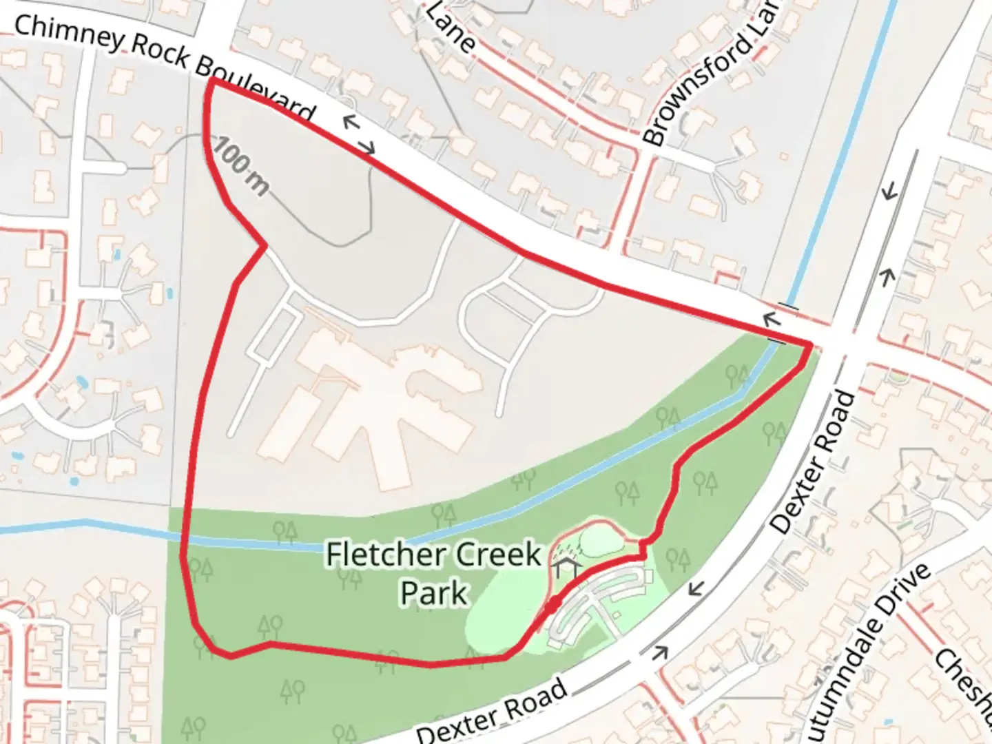 An image depicting the trail Fletcher Creek Park Loop and its surrounding area.
