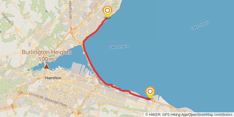 Waterfront Trail stage 29 Map