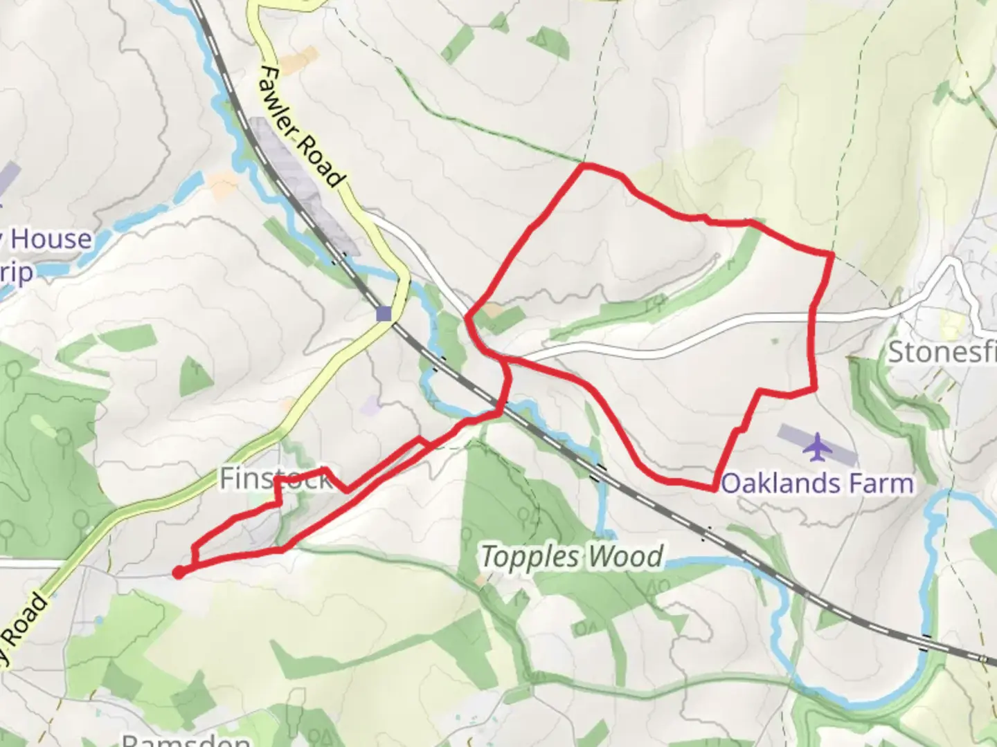 An image depicting the trail Fawler Country Park and its surrounding area.