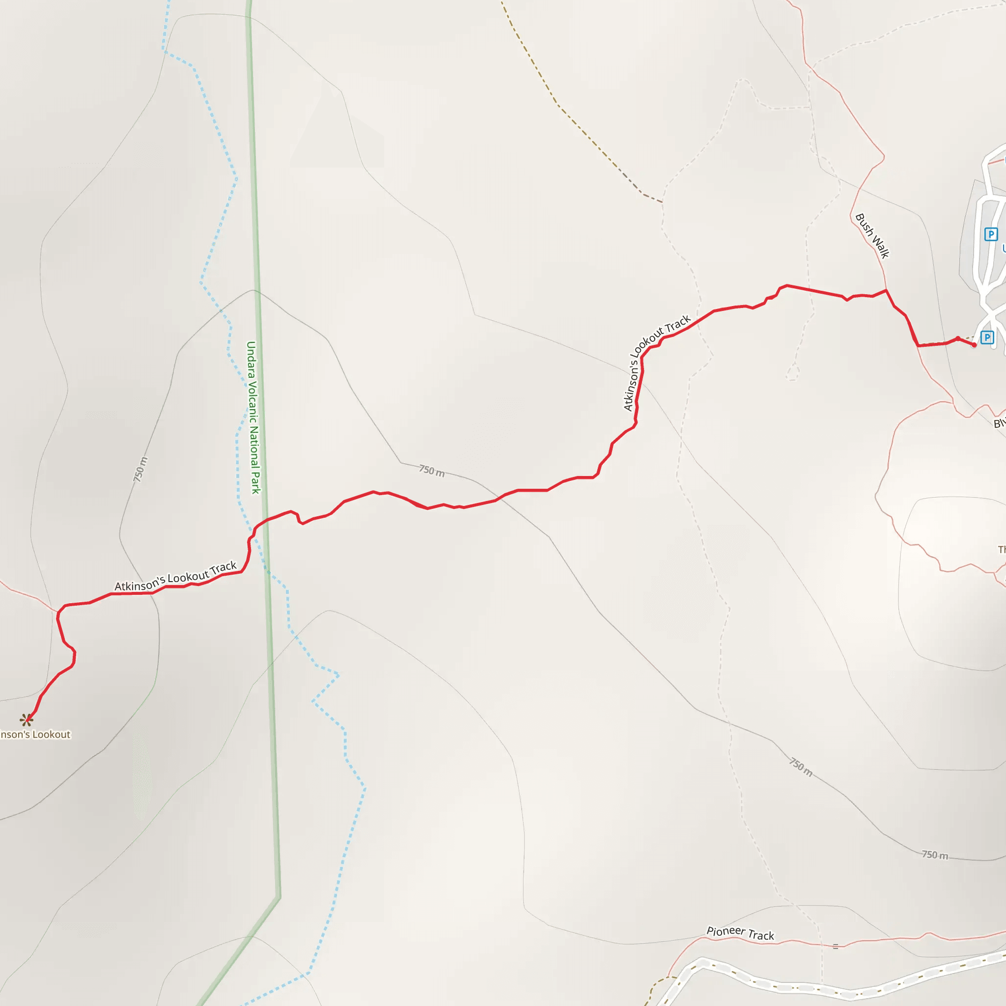 Atkinsons Lookout Trail mobile static map