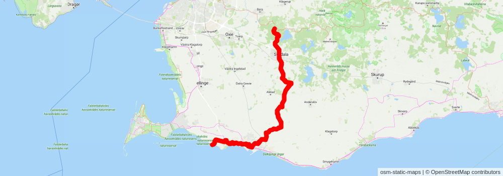 Skåneleden 2 spur 1 Map