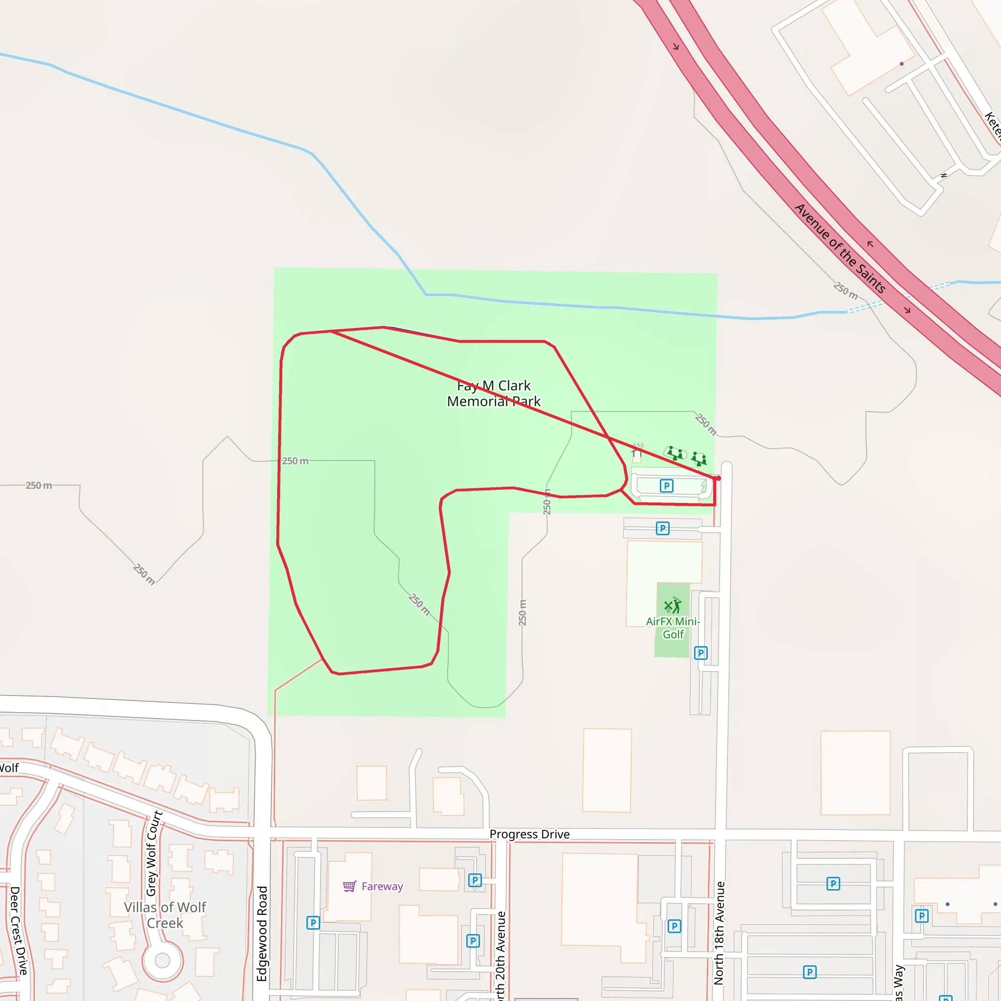 Fay M Clark Memorial Park Loop mobile static map