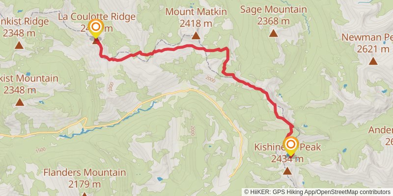 Great Divide Trail stage 5 Map