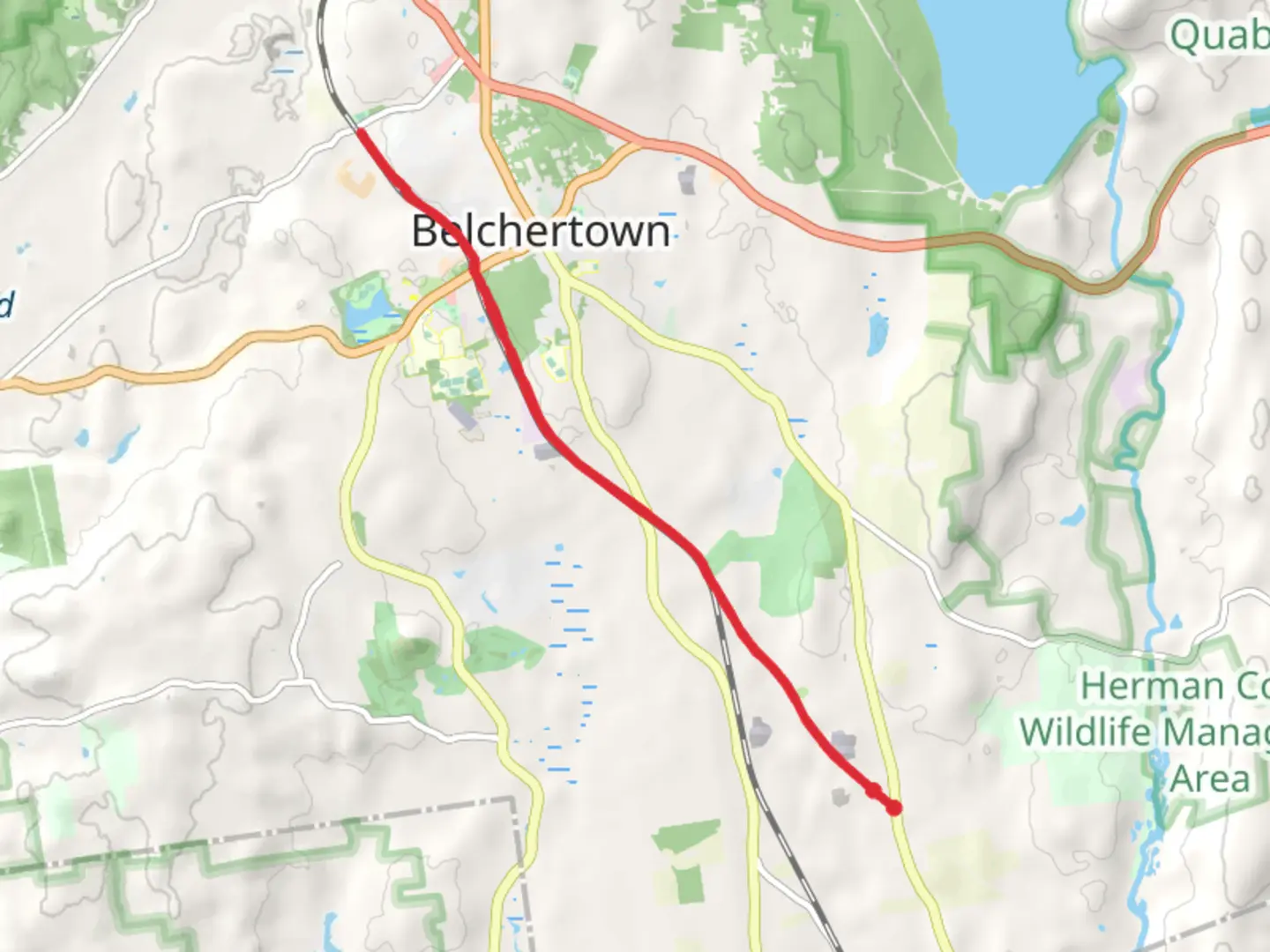 An image depicting the trail Jabish Brook and its surrounding area.