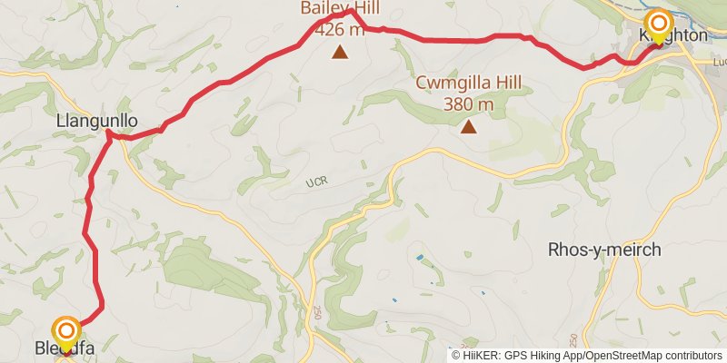 Riverside Walk from Aymestrey stage 5 Map