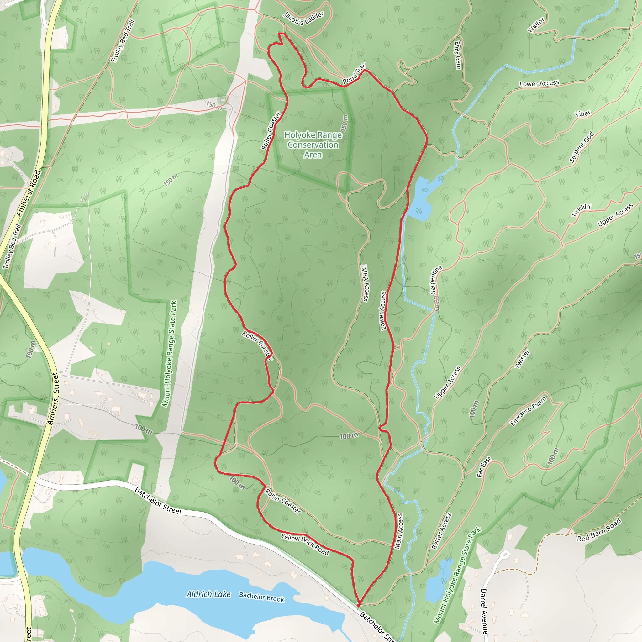 Roller Coaster Loop Trail mobile static map