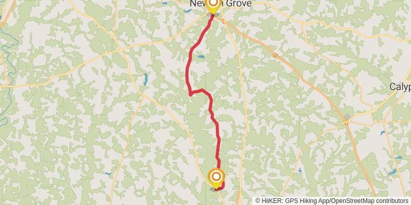 Mountains-to-Sea Trail stage 65 Map