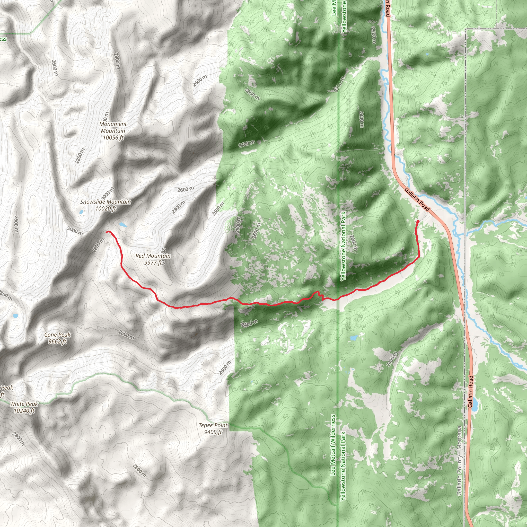 Bacon Rind Creek Trail mobile static map