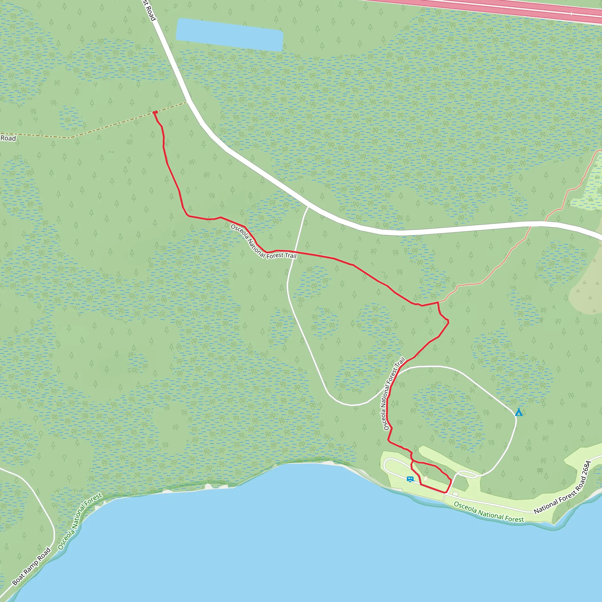 Osceola National Forest Trail mobile static map