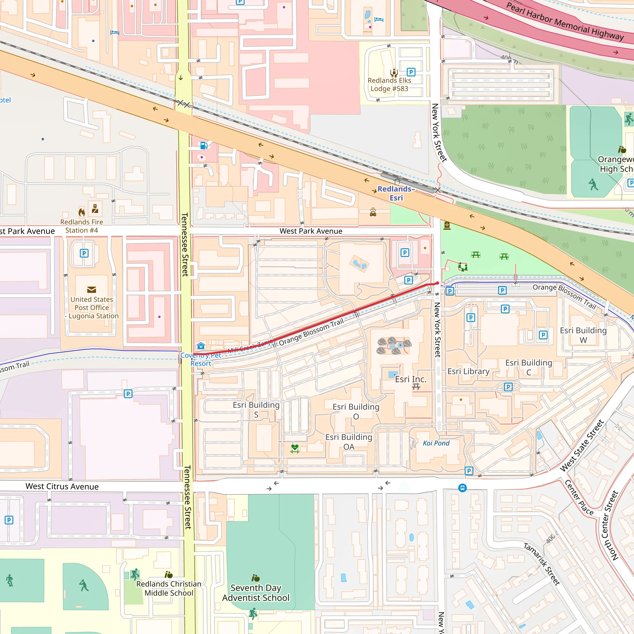 Orange Blossom Trail mobile static map