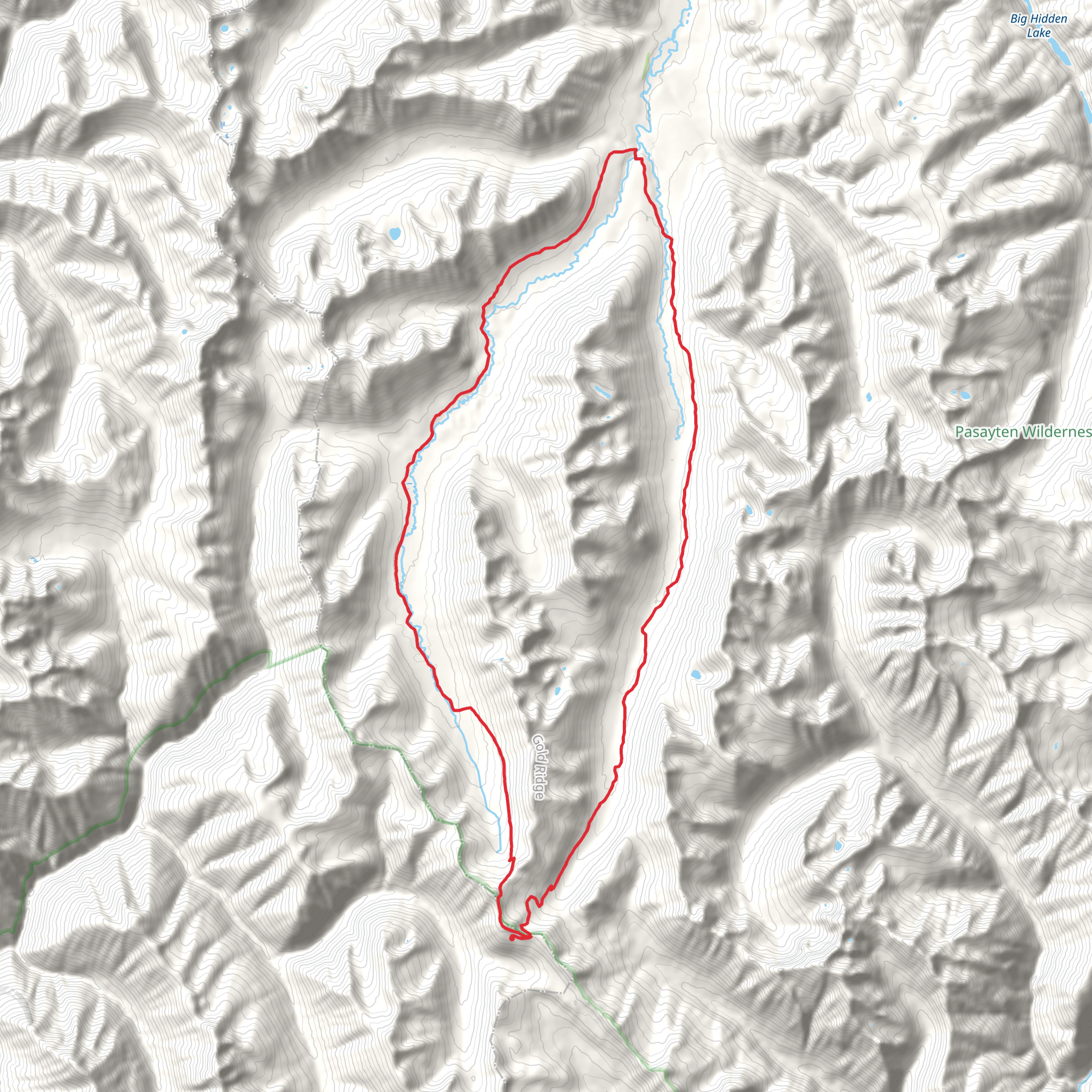 West Fork Pasayten Trail via Robinson Creek - Middle Fork Trail mobile static map