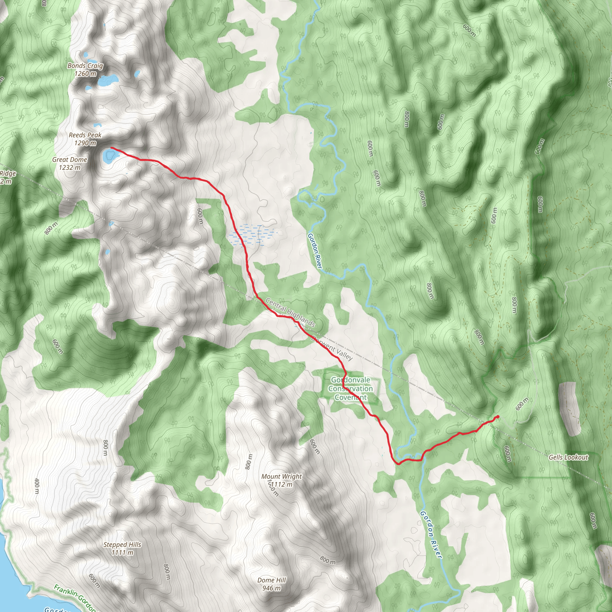 Lake Rhona Track mobile static map