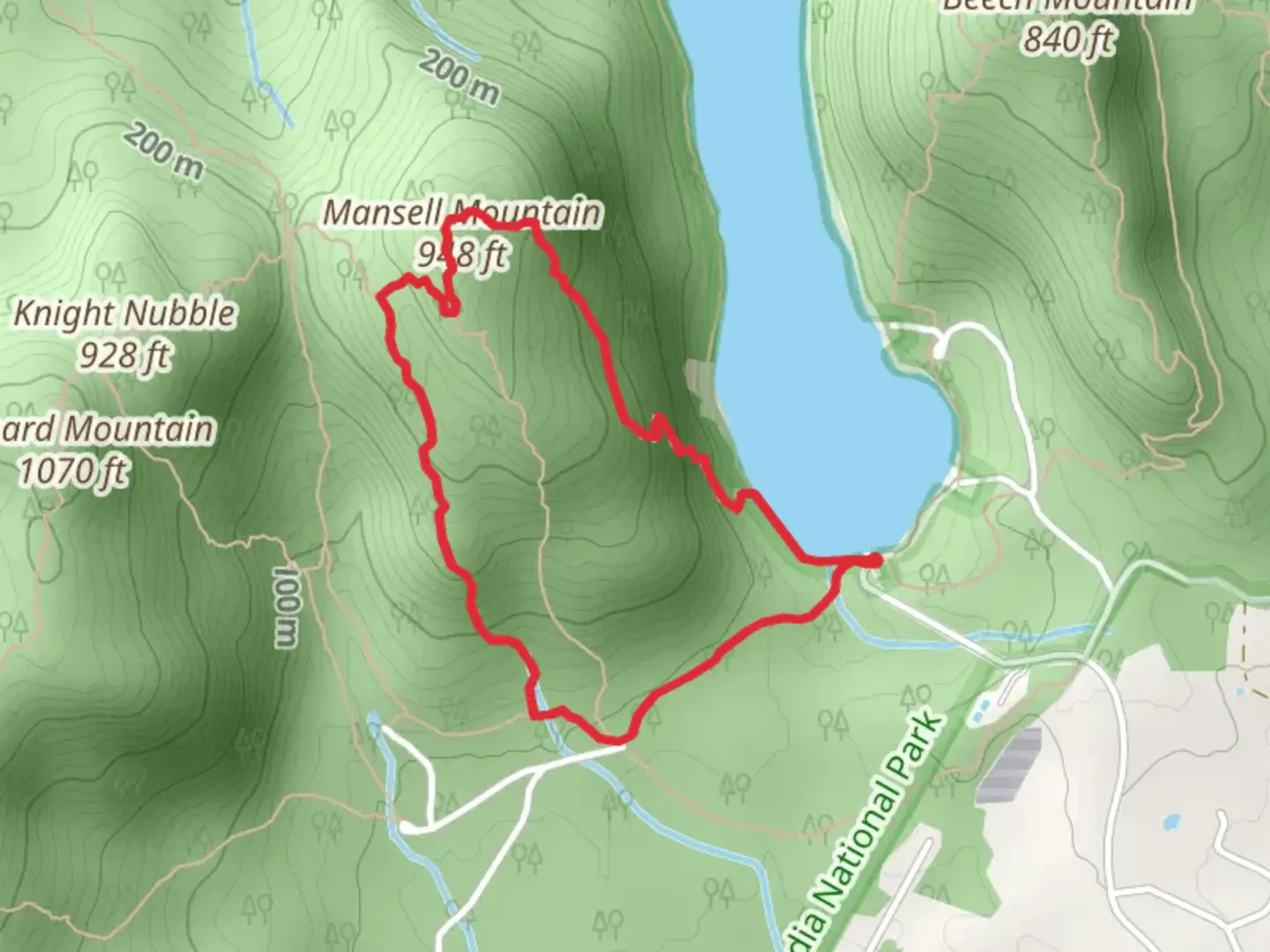An image depicting the trail Mansell Mountain Loop via Cold Brook Trail and its surrounding area.