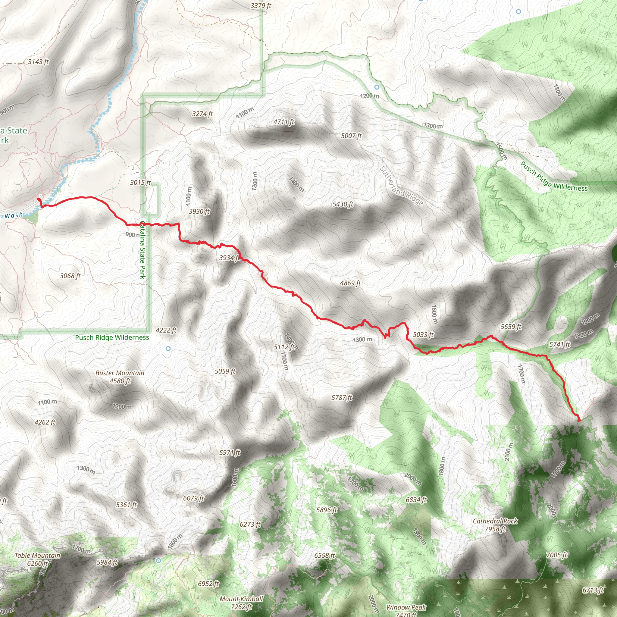 Romero Pass via Romero Canyon Trail mobile static map