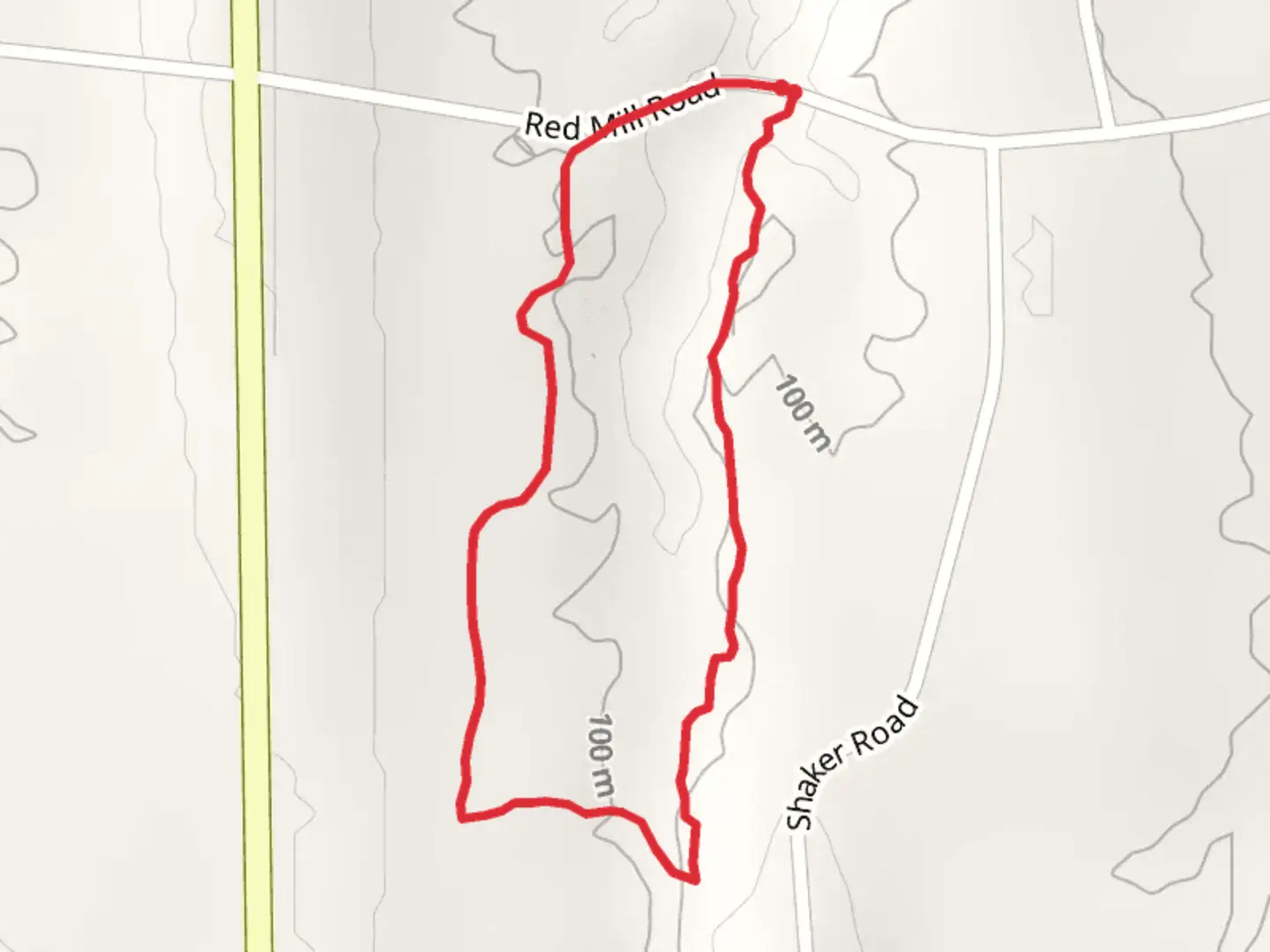 An image depicting the trail Loop around Second Creek - Wayne County and its surrounding area.