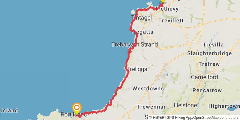 Cornwall Coast Path stage 4 Map
