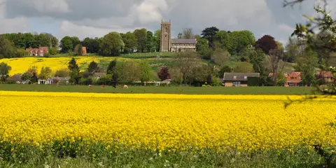 An image depicting the trail Old Bolingbroke and East Keal and its surrounding area.