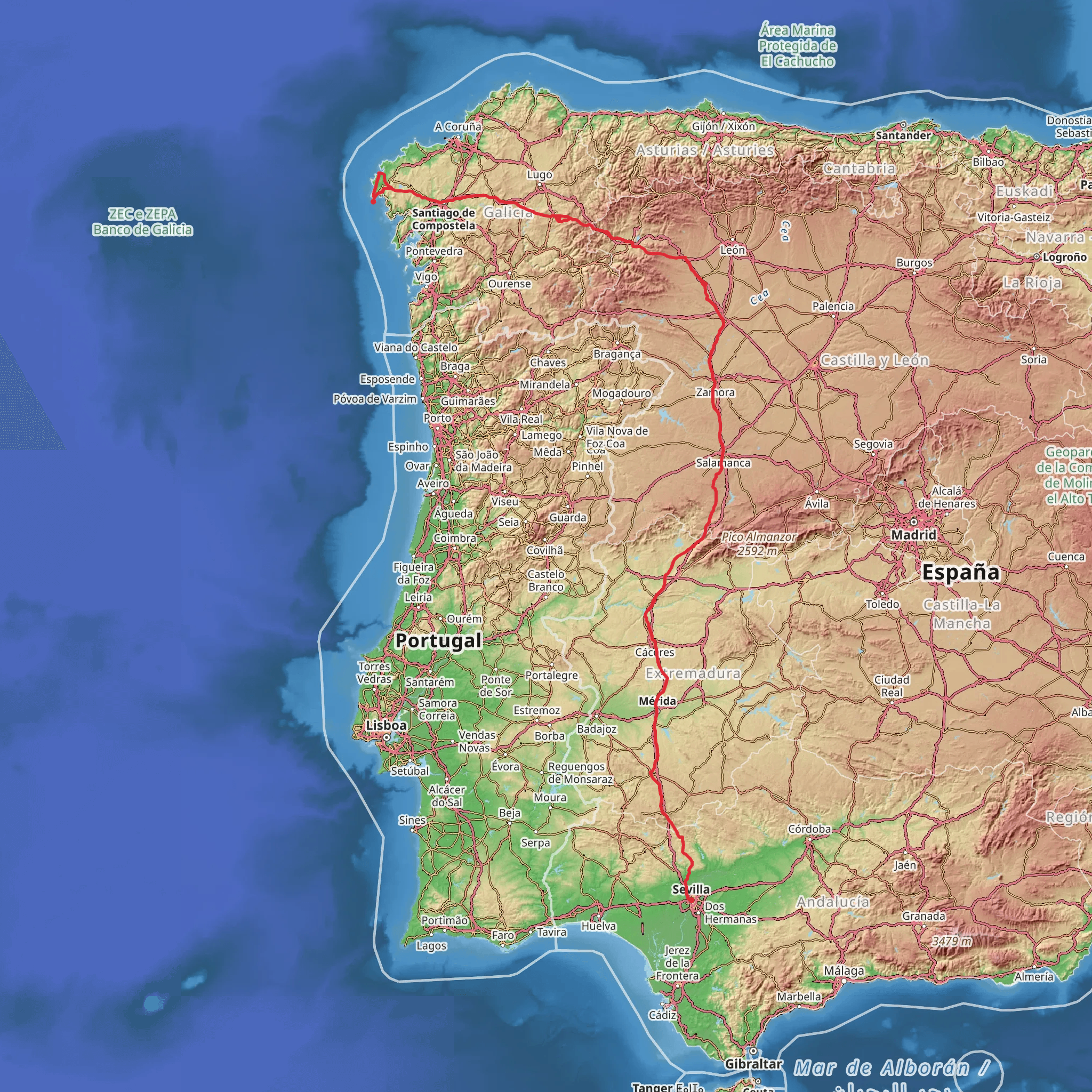 Via de la Plata mobile static map