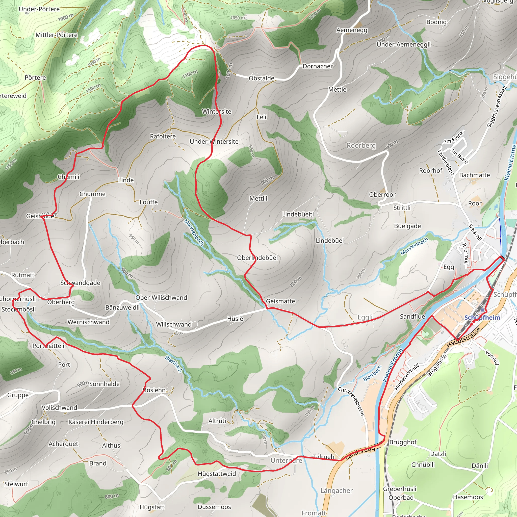 Schüpfheim - Obstaldenegg mobile static map