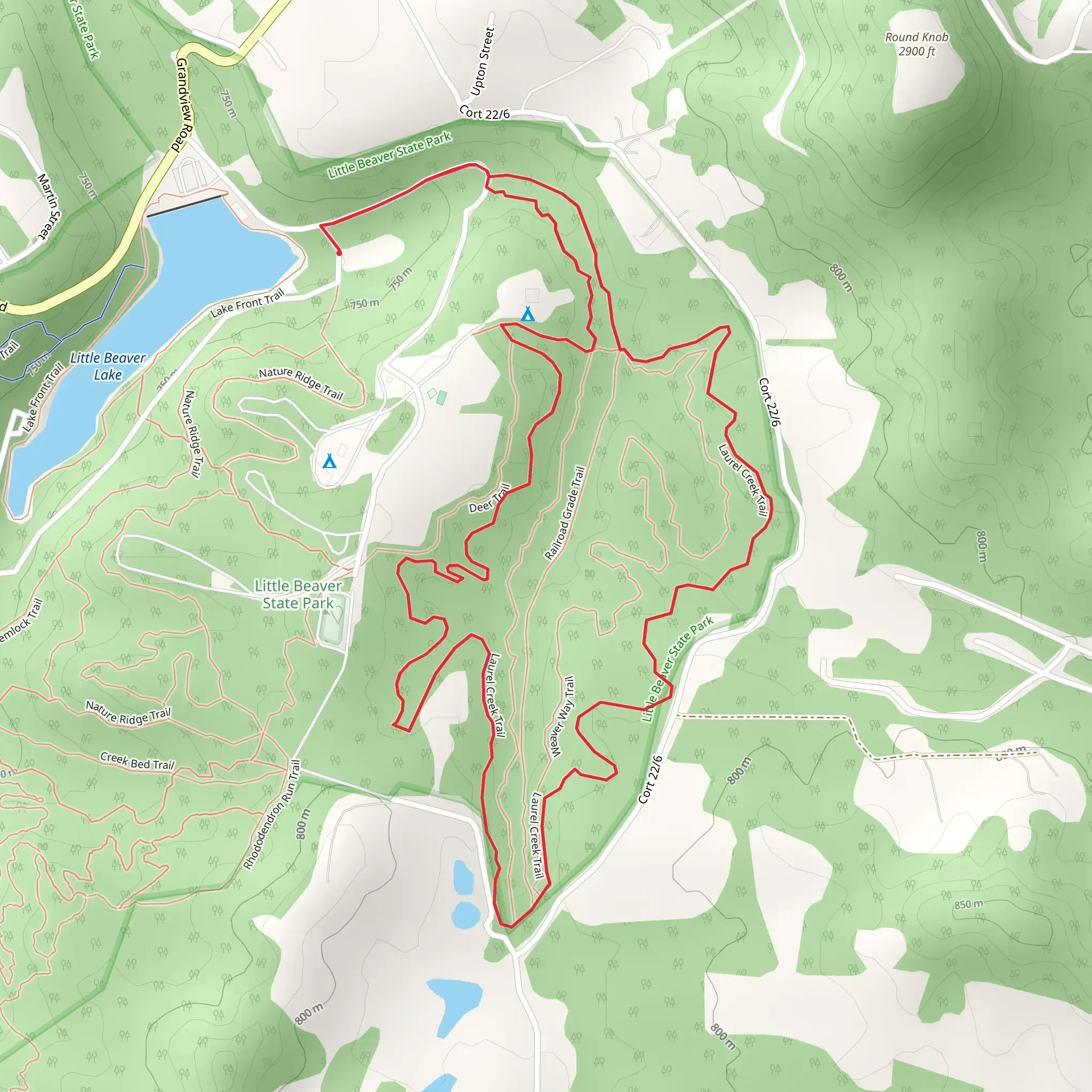 Laurel Creek Loop Trail mobile static map