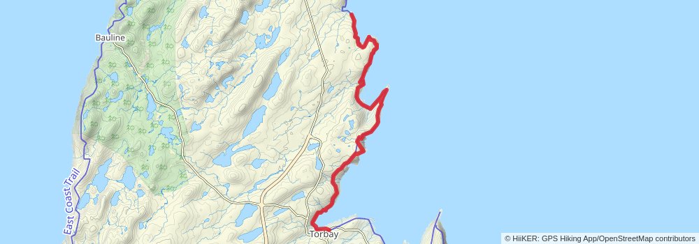 East Coast Trail stage 5 Map