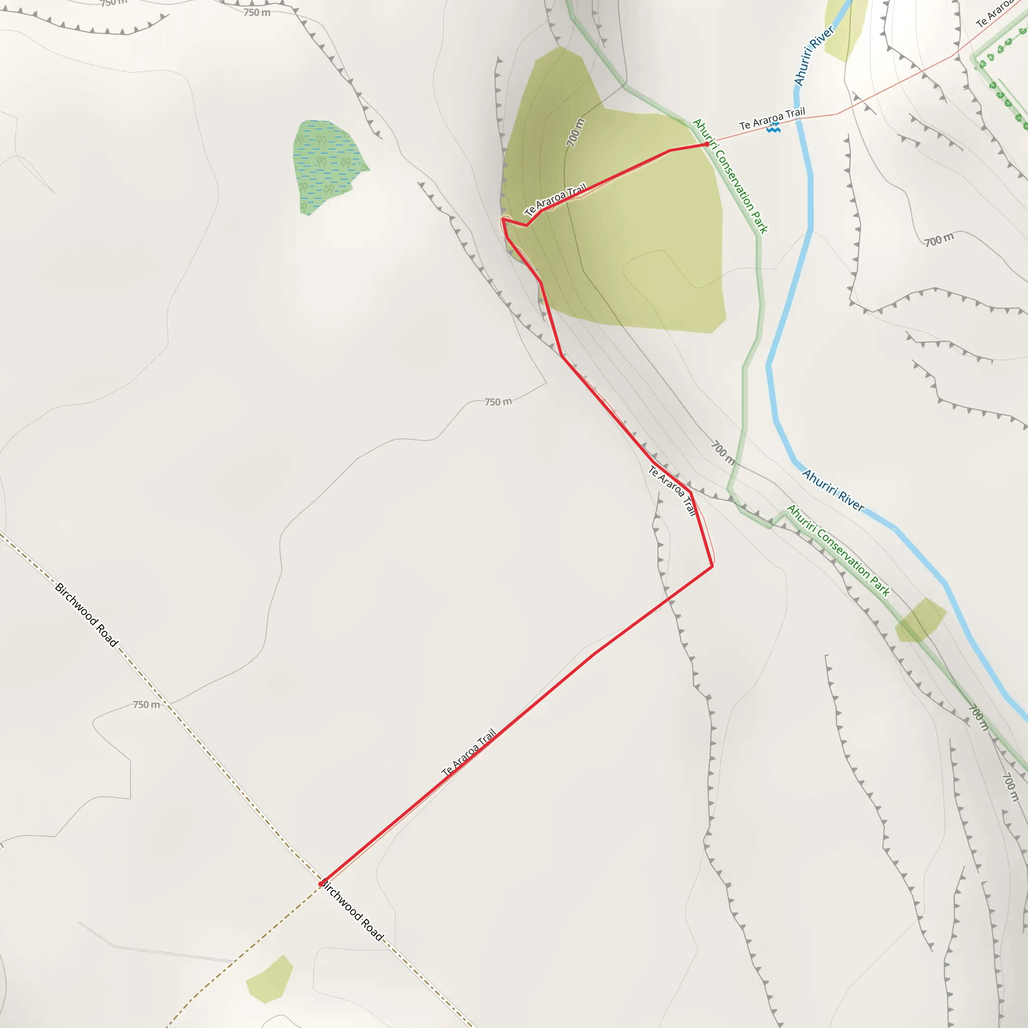 Hideaway Hut Route mobile static map
