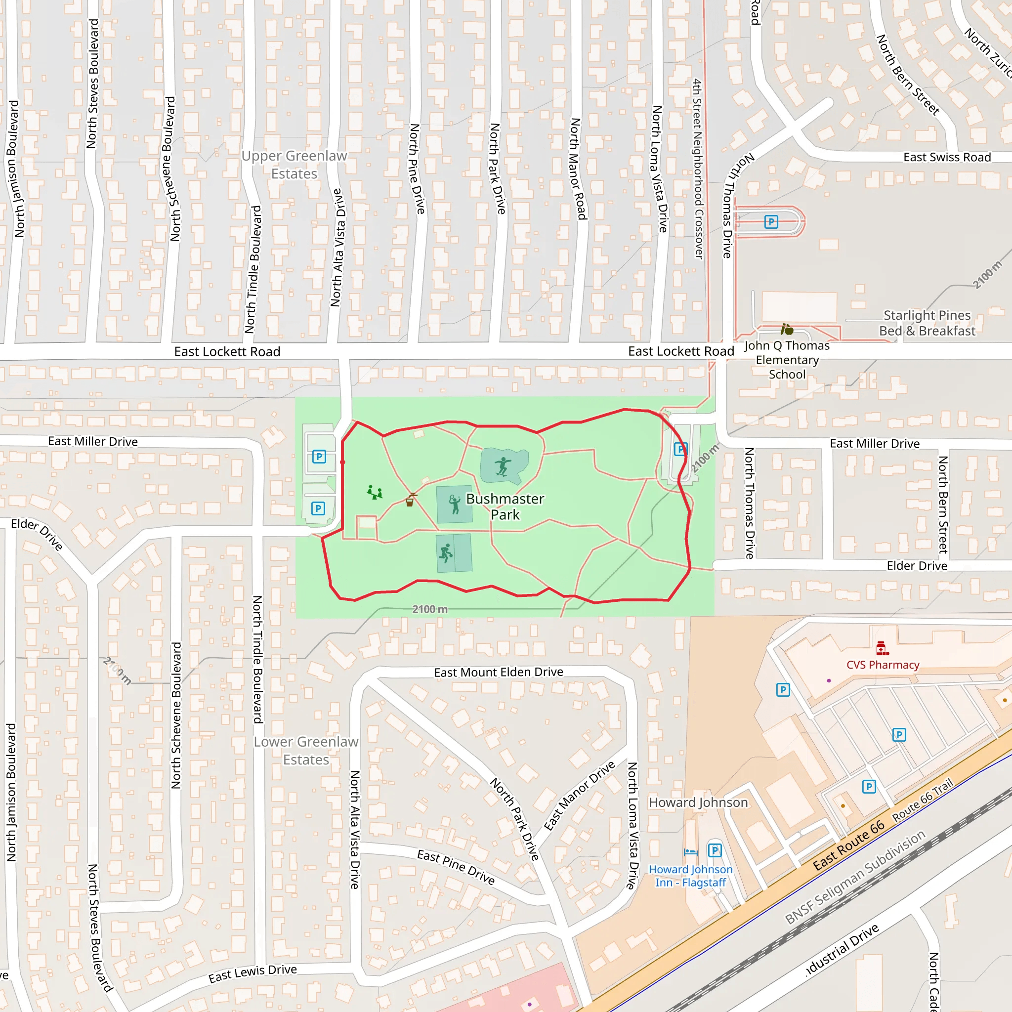 Bushmaster Park Loop mobile static map
