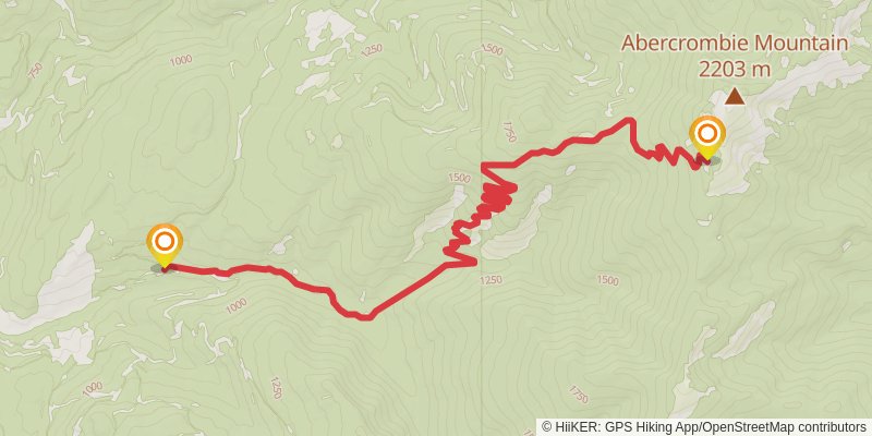 Pacific Northwest Trail stage 86 Map