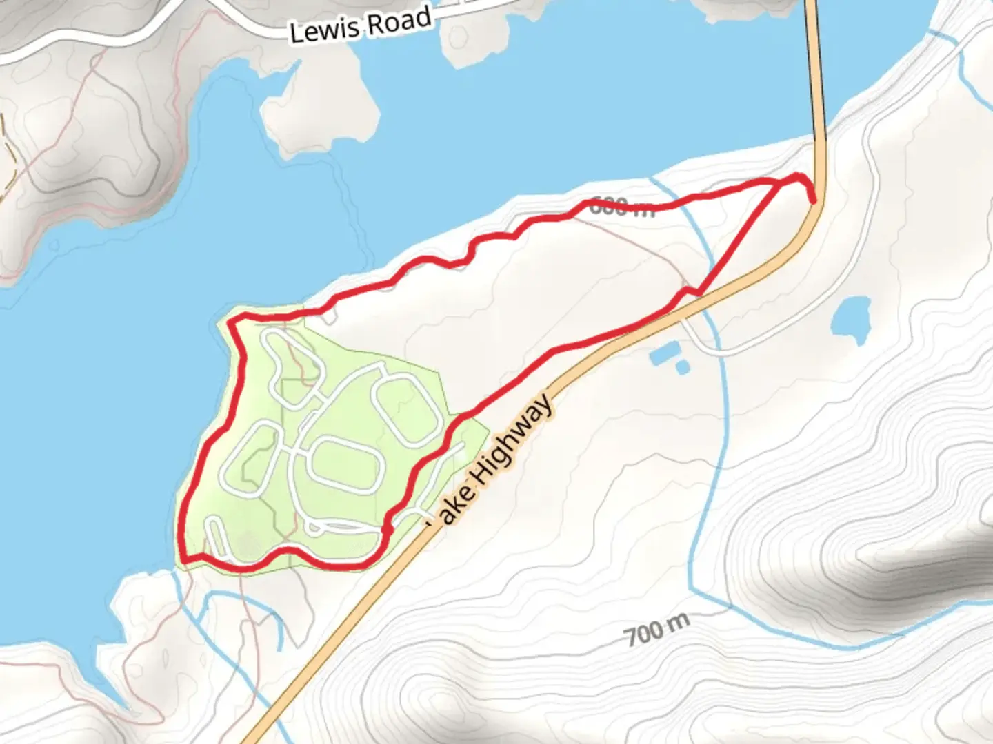 An image depicting the trail Lost Lake Edge Loop Trail and its surrounding area.
