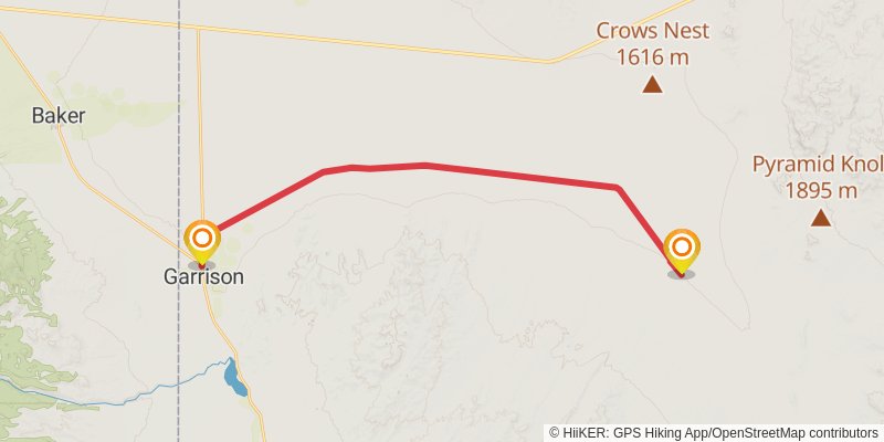American Discovery Trail North Route stage 314 Map