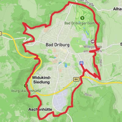 Bad Driburg Circular Walk mobile static map