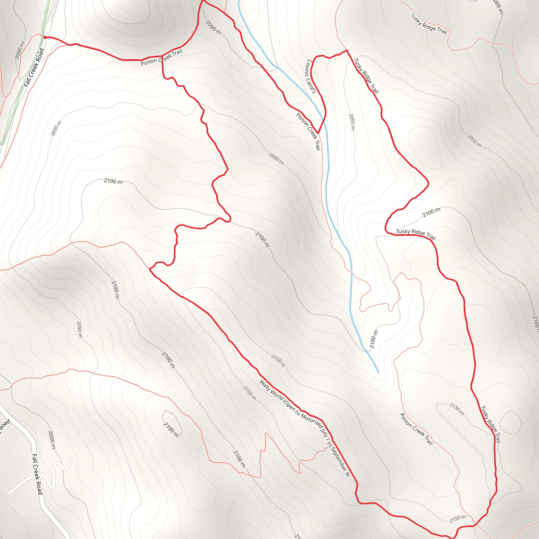 Munger Mountain - Tuscany Loop Trail mobile static map