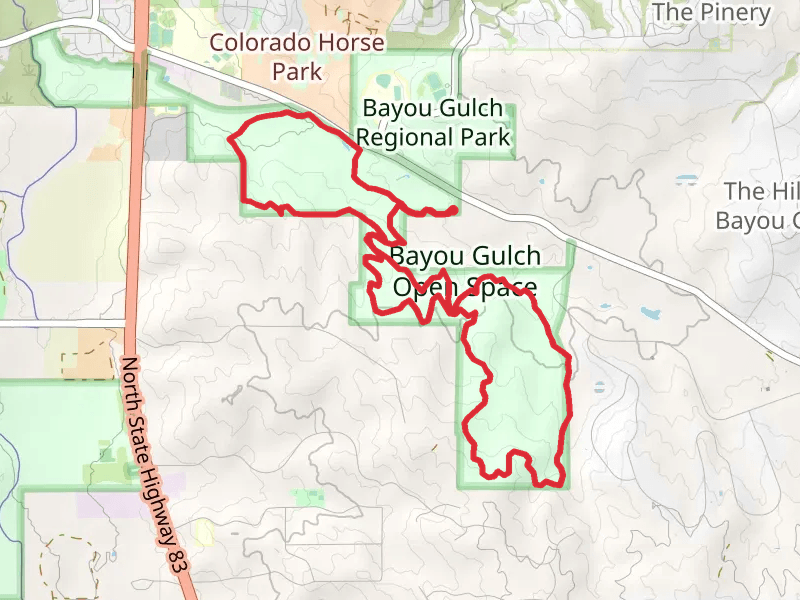Bayou Gulch Open Space Trail and Two Bridges Trail