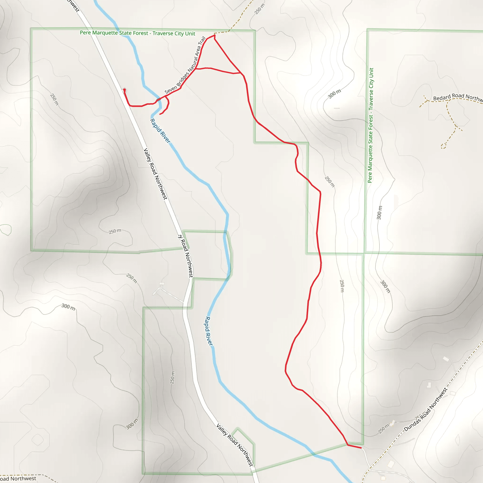 Seven Bridges Natural Area Trail mobile static map