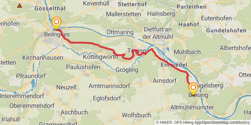 Altmülthal Panoramaweg stage 9 Map
