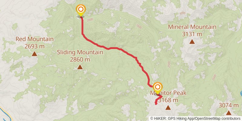 South Fork Sixmile Trail stage 2 Map