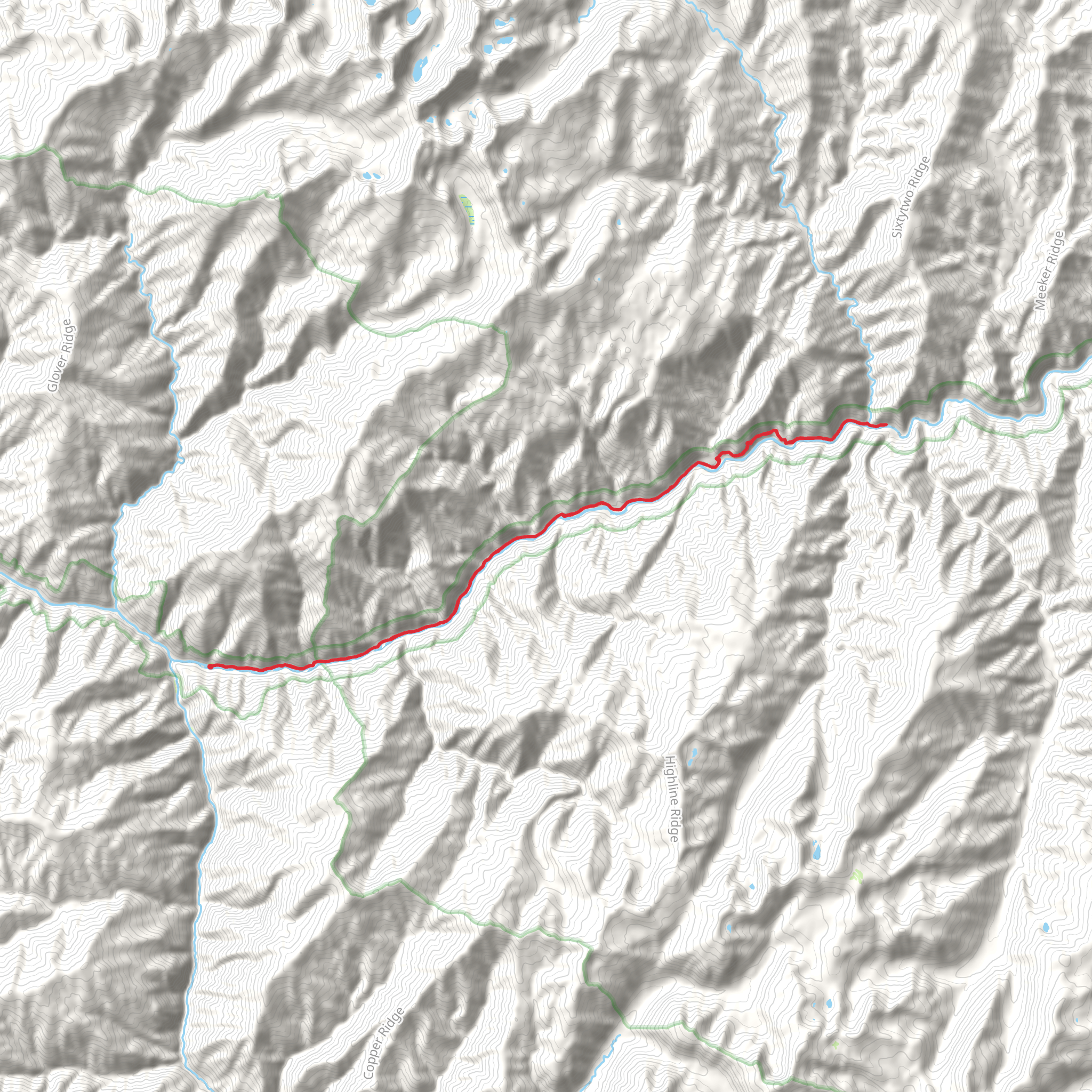 Selway River Trail from Selway Road mobile static map