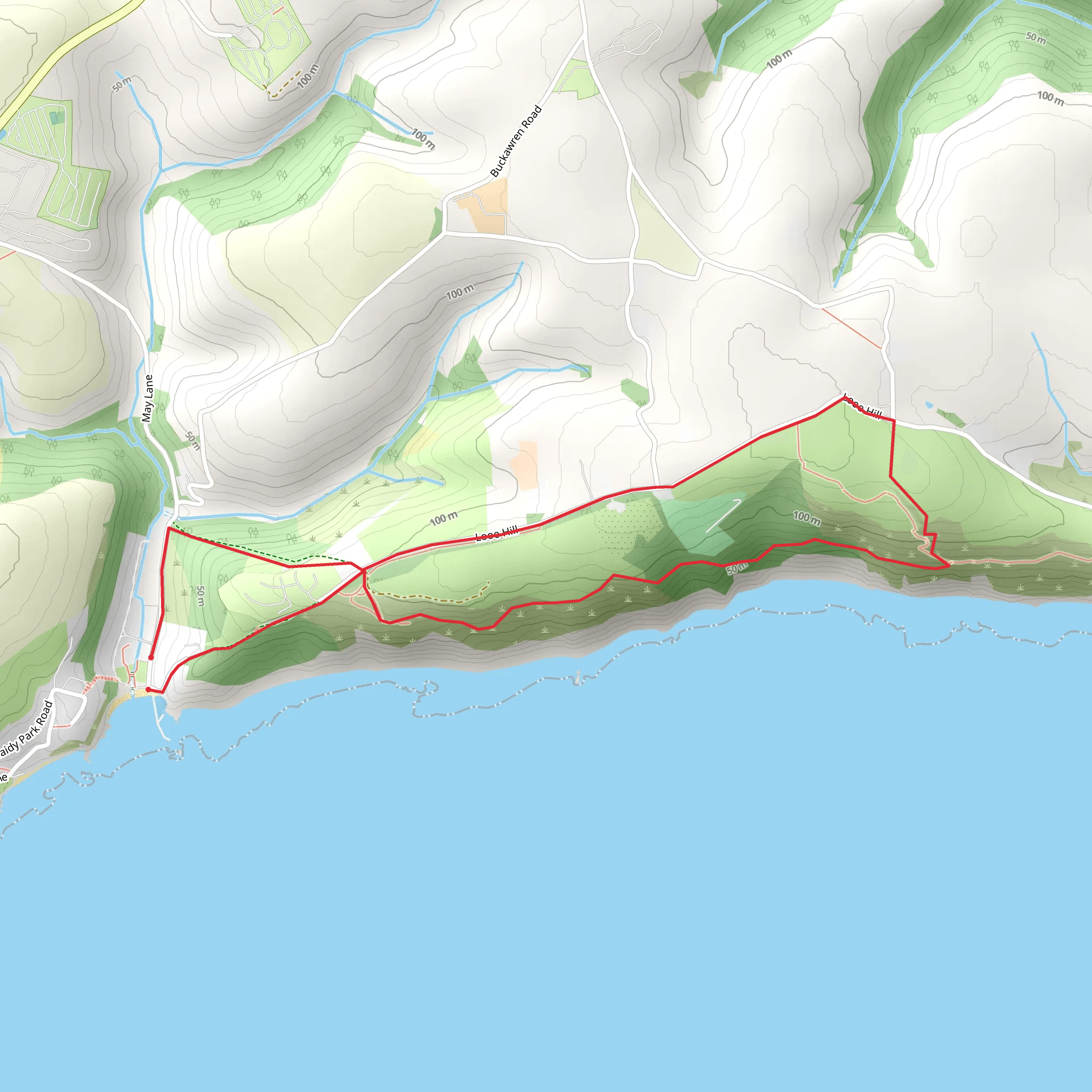 Millendreath and The Monkey Sanctuary Walk mobile static map