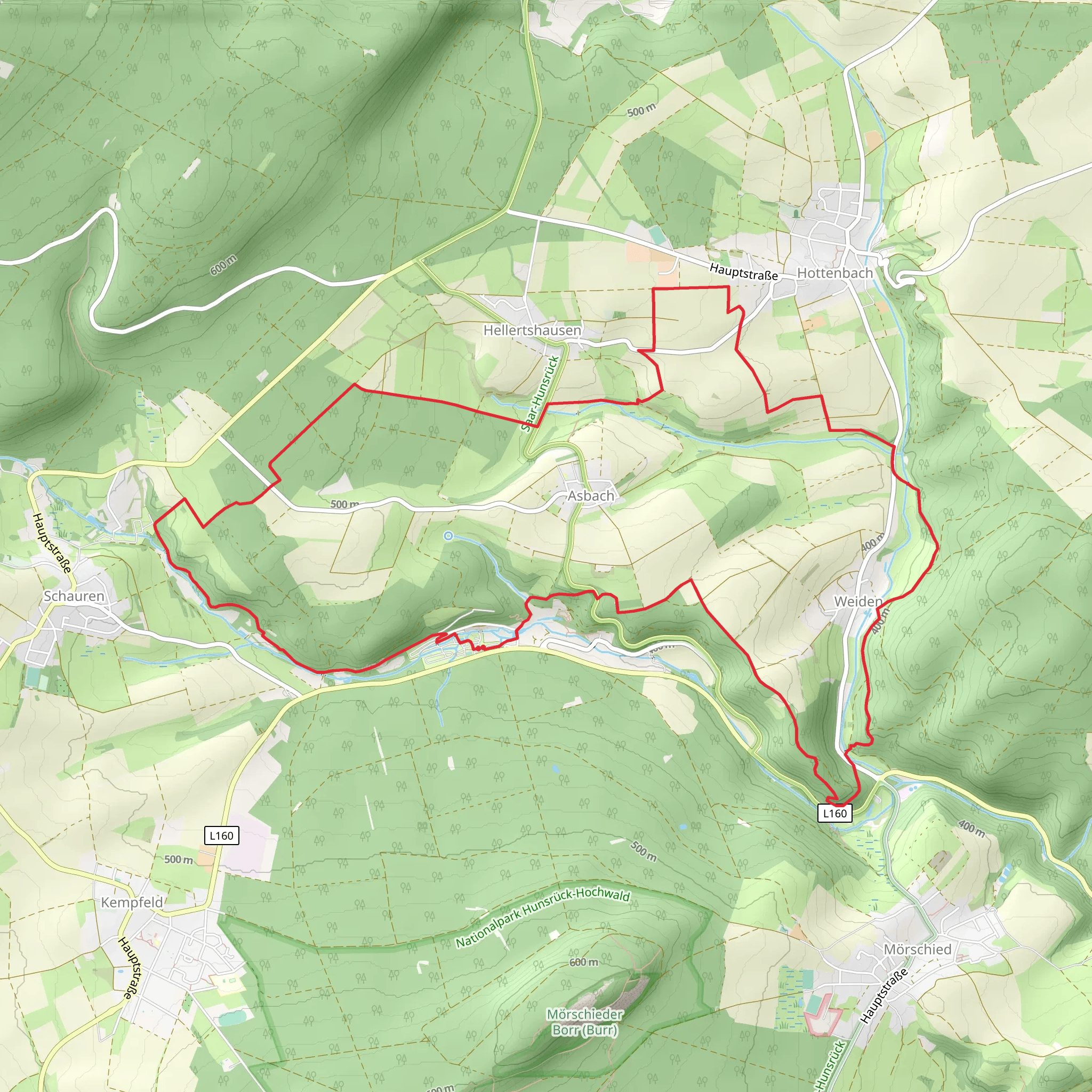 Asbach Loop mobile static map