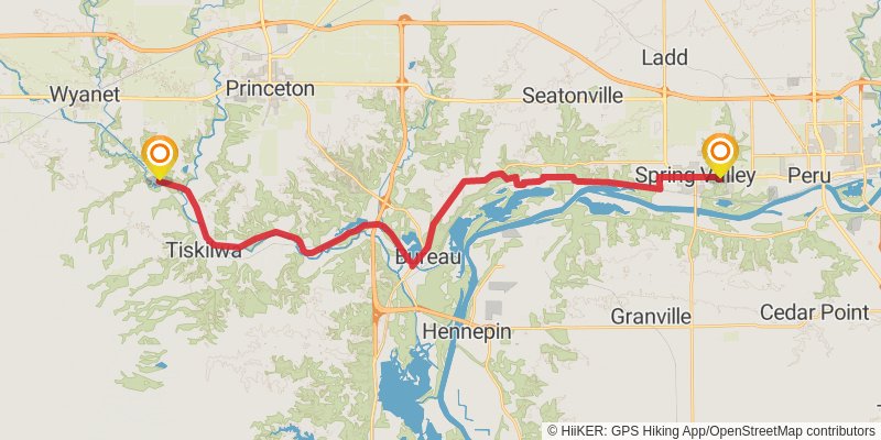 American Discovery Trail - North stage 18 Map