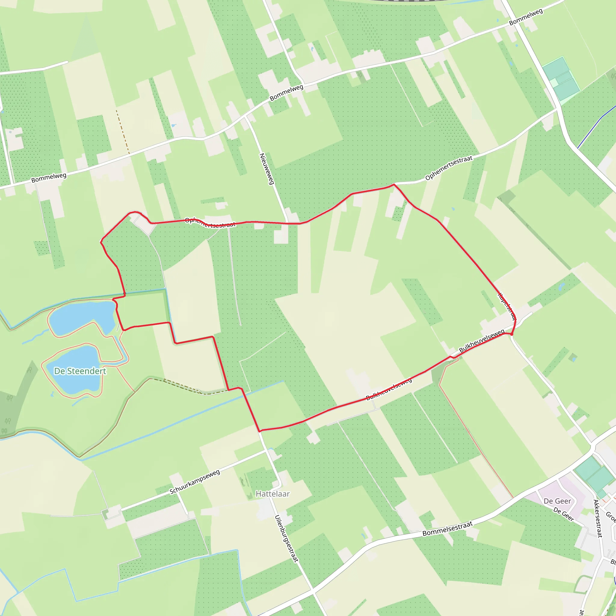 Bulkeuvelse Weg and Hoenderbosch Loop mobile static map