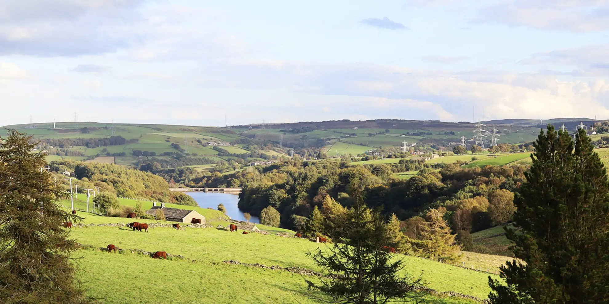 An image depicting the trail Ripponden and The Calderdale Way and its surrounding area.