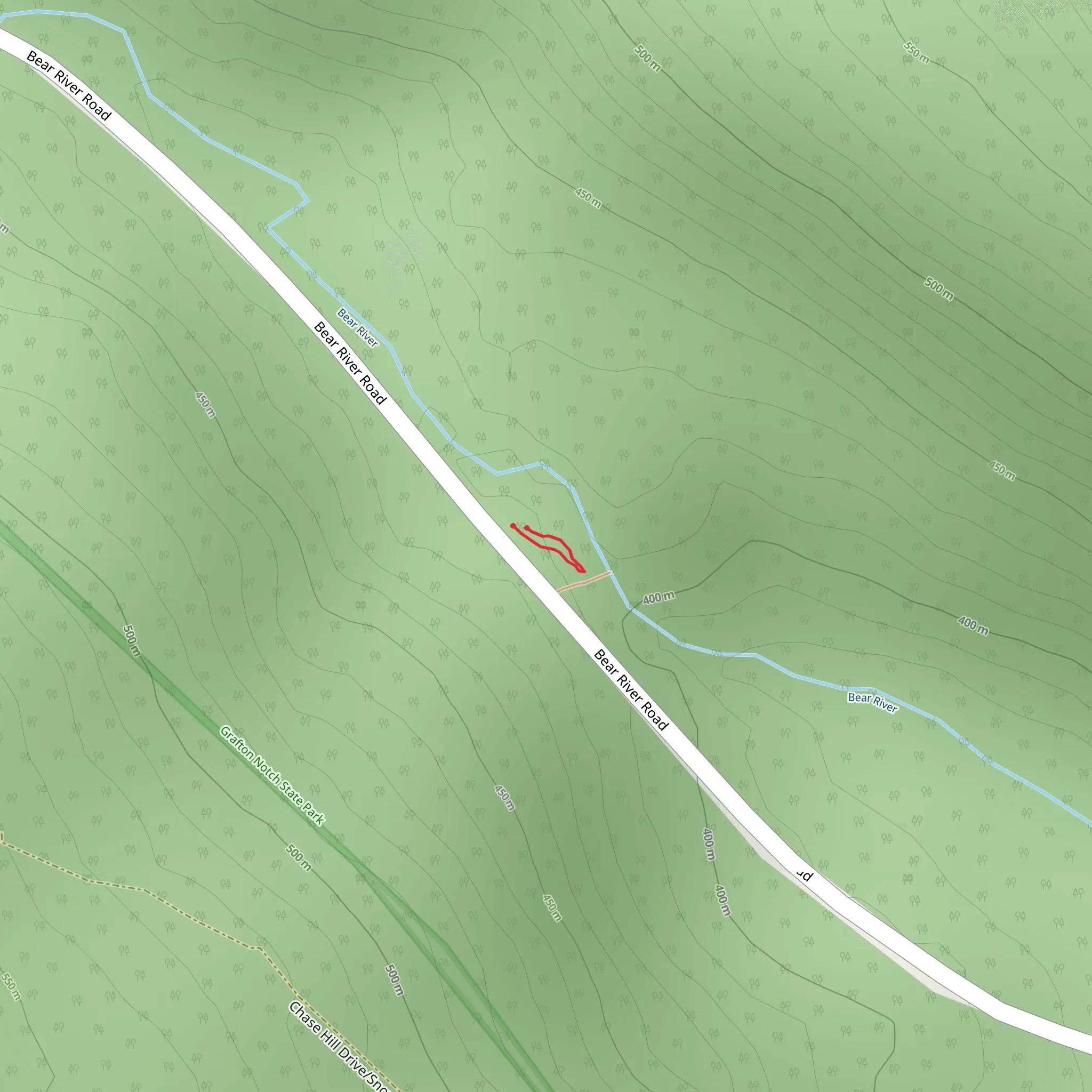 Mother Walker Falls Loop mobile static map