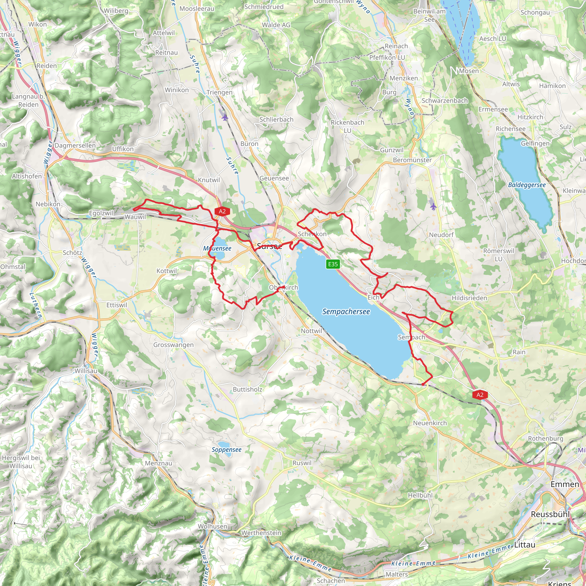 Weingüterwanderung - Sempachersee mobile static map