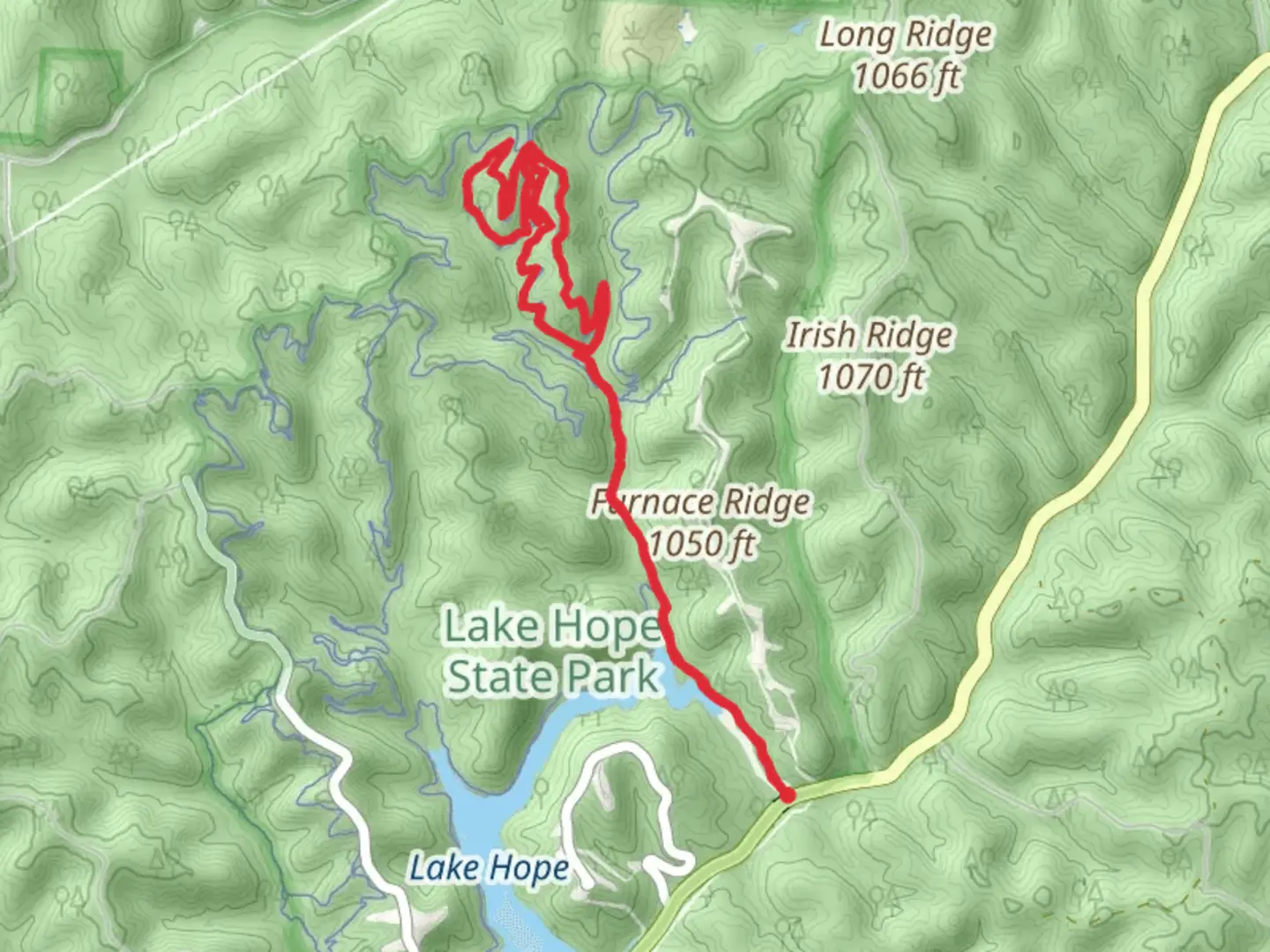 An image depicting the trail Yosemite Ridge and Falls Trail via Habron Trail and its surrounding area.