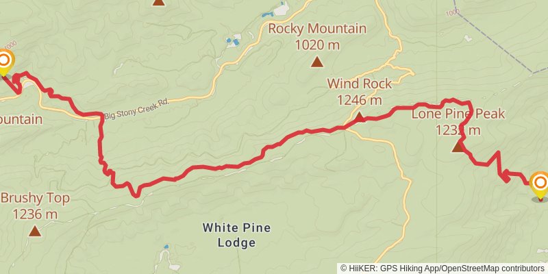 Appalachian Trail stage 69 Map
