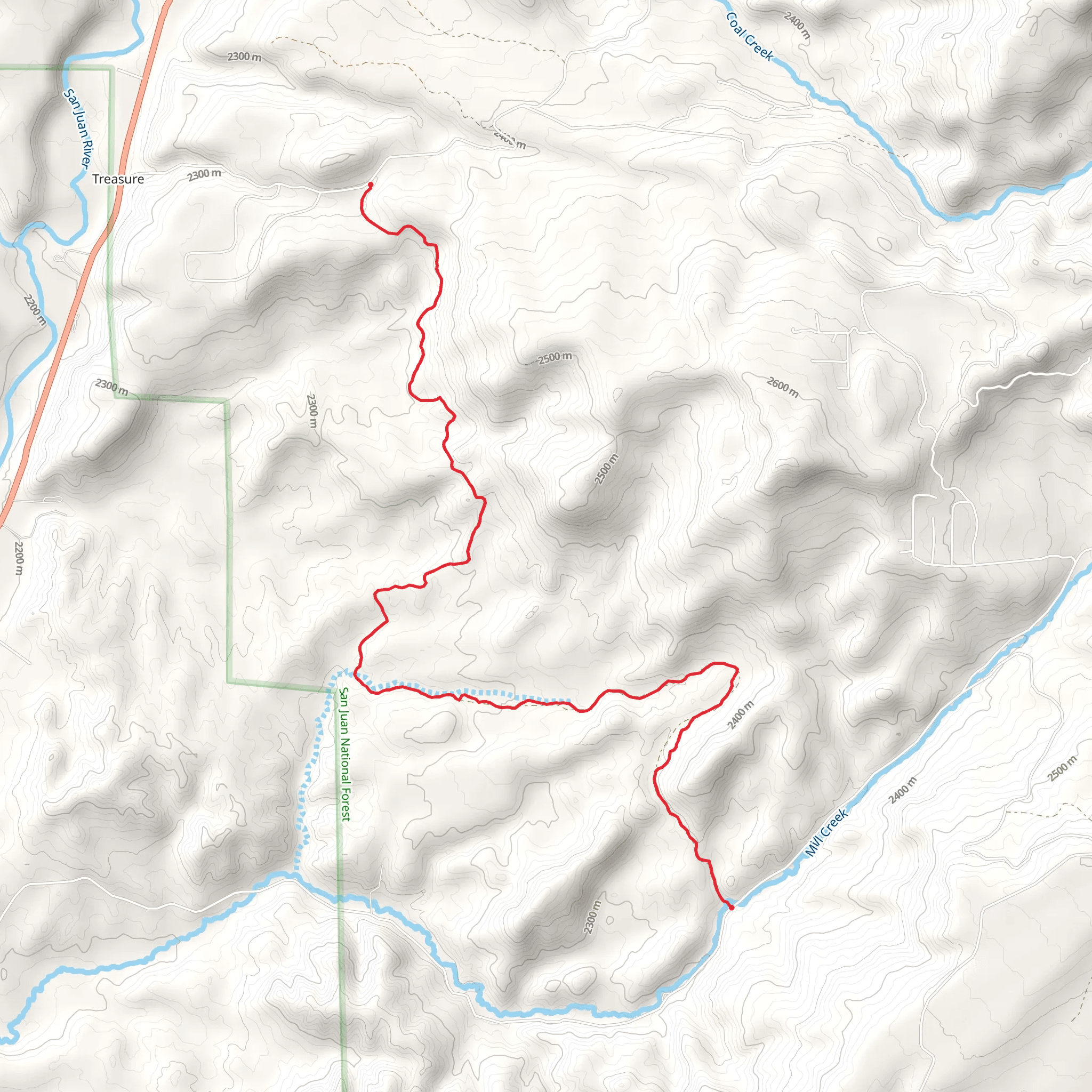 Willow Draw Trail mobile static map
